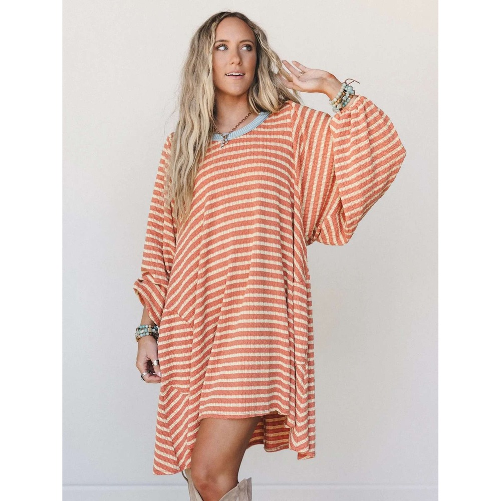 Three Bird Nest Good Feels Tunic Rust Orange Size Large New With Tags